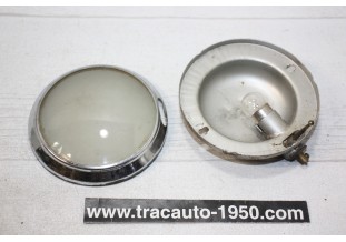 PLAFONNIER ROND VERRE DEPOLI D/100mm...AUTOS ANCIENNES DUVERS