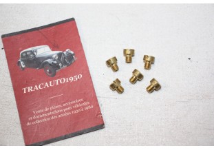 LOT DE 6 GICLEURS PRINCIPAUX DE CARBURATEURS H/9mm...AUTOS DIVERS