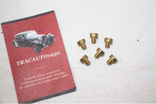 LOT DE 6 GICLEURS PRINCIPAUX DE CARBURATEURS H/9mm...AUTOS DIVERS