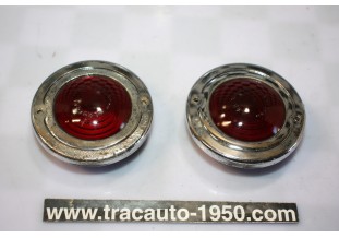PAIRE DE CABOCHONS DE FEUX AR D/G LABINAL Ø/65mm...AUTOS ANCIENNES DIVERS