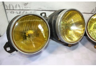 PAIRE DE BLOCS OPTIQUES DOUBLE JAUNE D/G HELLA H1/H1...BMW E30 PHASE 1