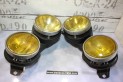 PAIRE DE BLOCS OPTIQUES DOUBLE JAUNE D/G HELLA H1/H1...BMW E30 PHASE 1