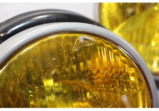 PAIRE DE BLOCS OPTIQUES DOUBLE JAUNEs D/G HELLA H1/H1...BMW E30 PHASE 1