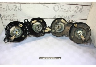PAIRE DE BLOCS OPTIQUES DOUBLE JAUNEs D/G HELLA H1/H1...BMW E30 PHASE 1