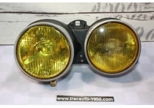 BLOC OPTIQUES DOUBLES GAUCHE JAUNE HELLA H1/H1...BMW Série 3 E30 Phase 1