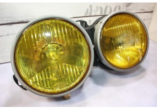 BLOC OPTIQUES DOUBLES GAUCHE JAUNE HELLA H1/H1...BMW Série 3 E30 Phase 1