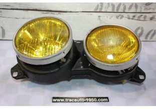 BLOC OPTIQUES DOUBLES GAUCHE JAUNE HELLA H1/H1...BMW Série 3 E30 Phase 1