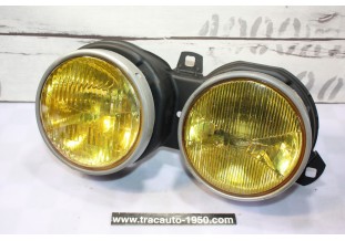 BLOC DOUBLE OPTIQUES GAUCHE JAUNE HELLA H1/H1...BMW Série 3 E30 Phase 1