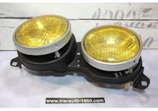 BLOC DOUBLE OPTIQUES GAUCHE JAUNE HELLA H1/H1...BMW Série 3 E30 Phase 1