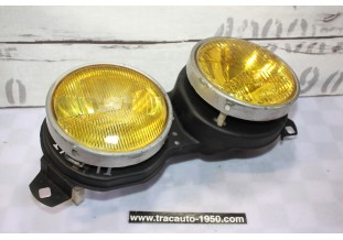BLOC DOUBLE OPTIQUES DROIT JAUNE HELLA H1/H1...BMW Série 3 E30 Phase 1