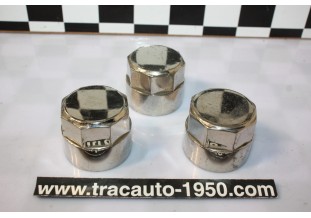 3 CENTRES DE ROUES FILETEES LBM1186 Ø/46mm...AUTOS ANCIENNES COLLECTION