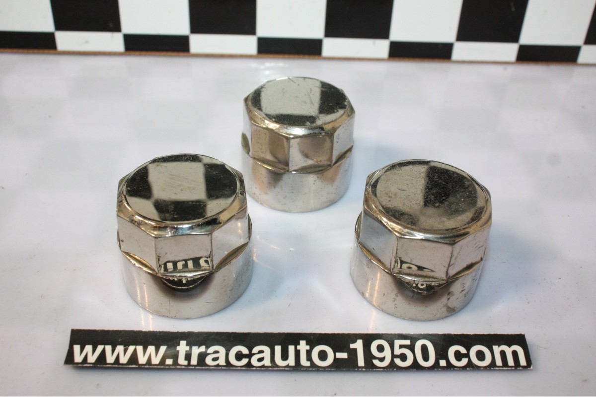 3 CENTRES DE ROUES FILETEES LBM1186 Ø/46mm...AUTOS ANCIENNES COLLECTION