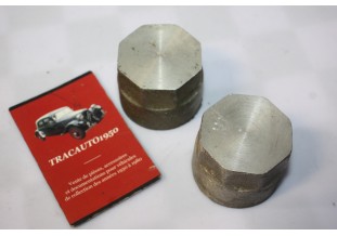 2 CENTRES DE ROUE ALU FILETEES Ø/48mm...AUTOS ANCIENNES COLLECTION