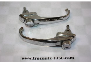 PAIRE DE POIGNEES DE POPRTES EXTERIEURES AV/AR...PEUGEOT 403