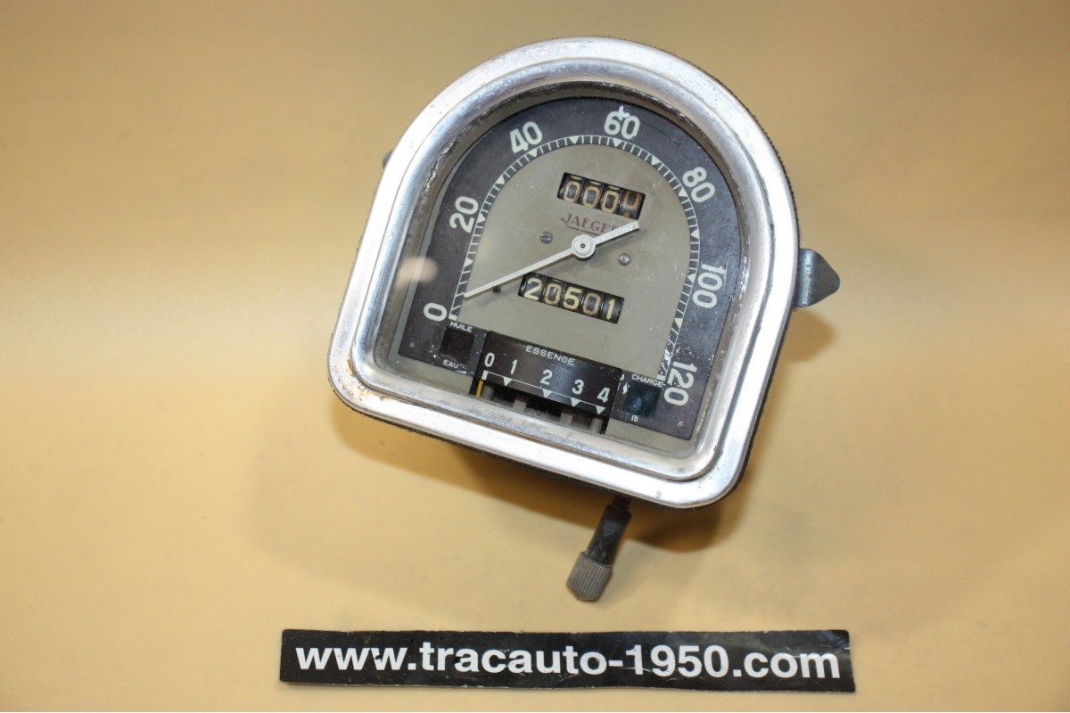 COMBINE BLOC COMPTEUR 6V JAEGER 120km/h...RENAULT 4CV 1947/1951