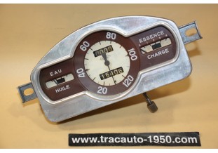 COMBINE BLOC COMPTEUR 6V JAEGER 120km/h...RENAULT 4CV 1951/1956