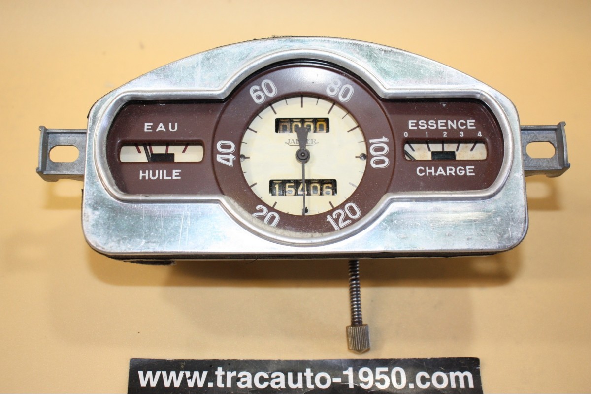 COMBINE BLOC COMPTEUR 6V JAEGER 120km/h...RENAULT 4CV 1951/1956