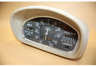 COMBINE BLOC COMPTEUR 6V JAEGER 120km/h...RENAULT 4CV 1956/1961