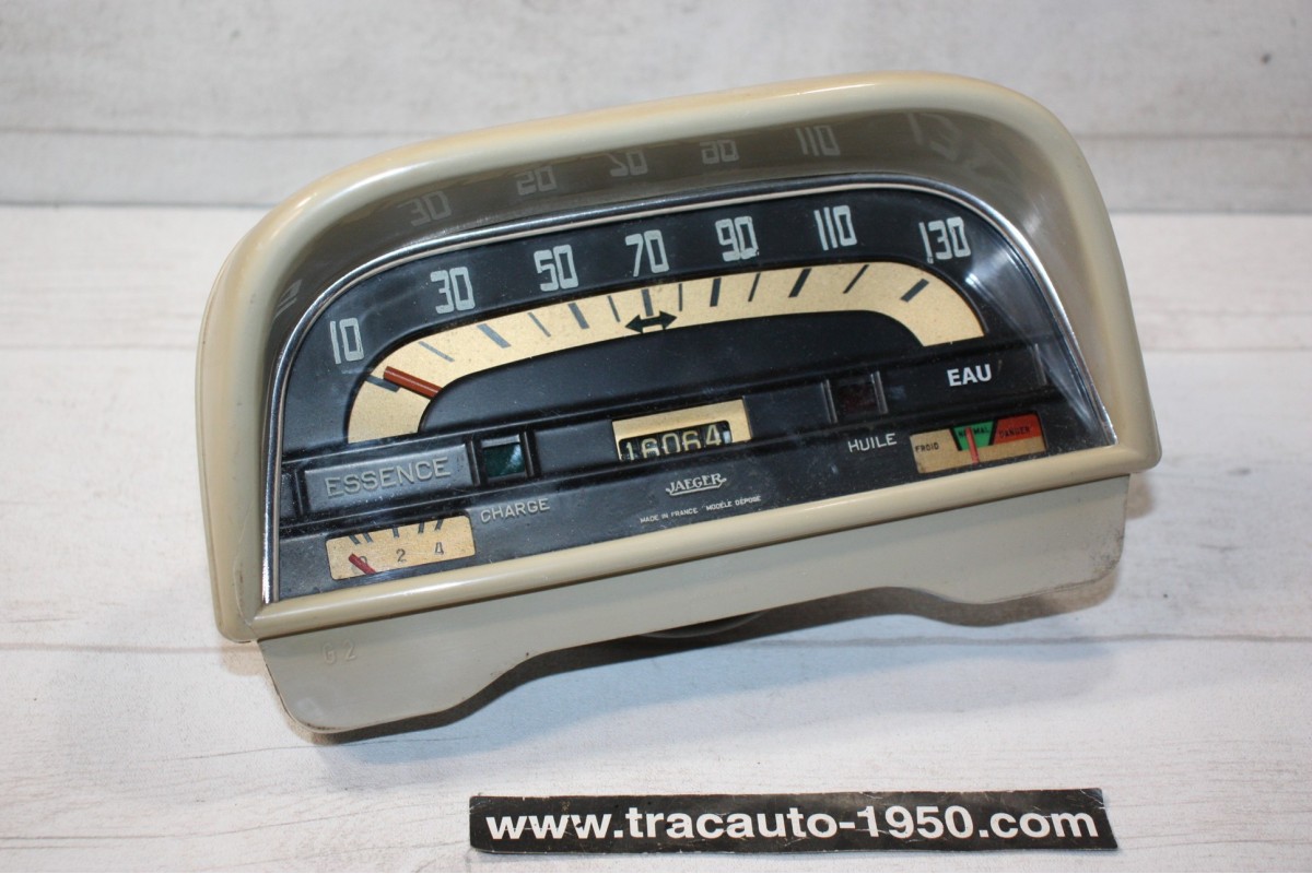 COMBINE BLOC COMPTEUR 6V JAEGER 130km/h...RENAULT DAUPHINE