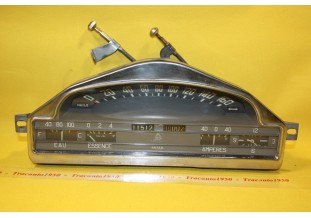 COMBINE BLOC COMPTEUR BITOTALISATEUR JAEGER 160 km/h 6V...RENAULT FREGATE 1956/58