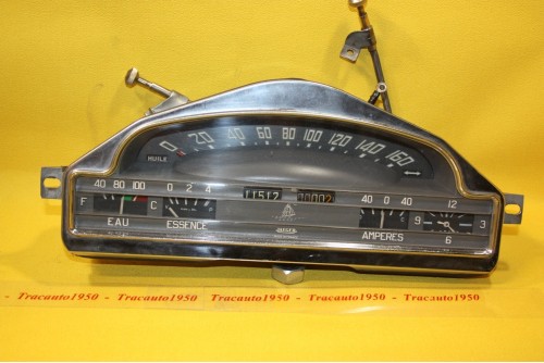 COMBINE BLOC COMPTEUR BITOTALISATEUR JAEGER 160 km/h 6V...RENAULT FREGATE 1956/58