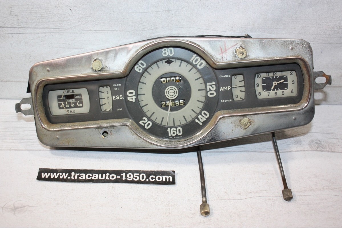 COMBINE BLOC COMPTEUR JAEGER 6v 160km/h...RENAULT FREGATE 1952/1955