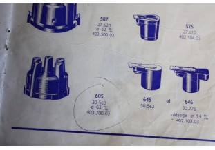 ROTOR SEV 30.562 POUR ALLUMEUR SEV MARCHAL 4 CYL...DAUPHINE ESTAFET...