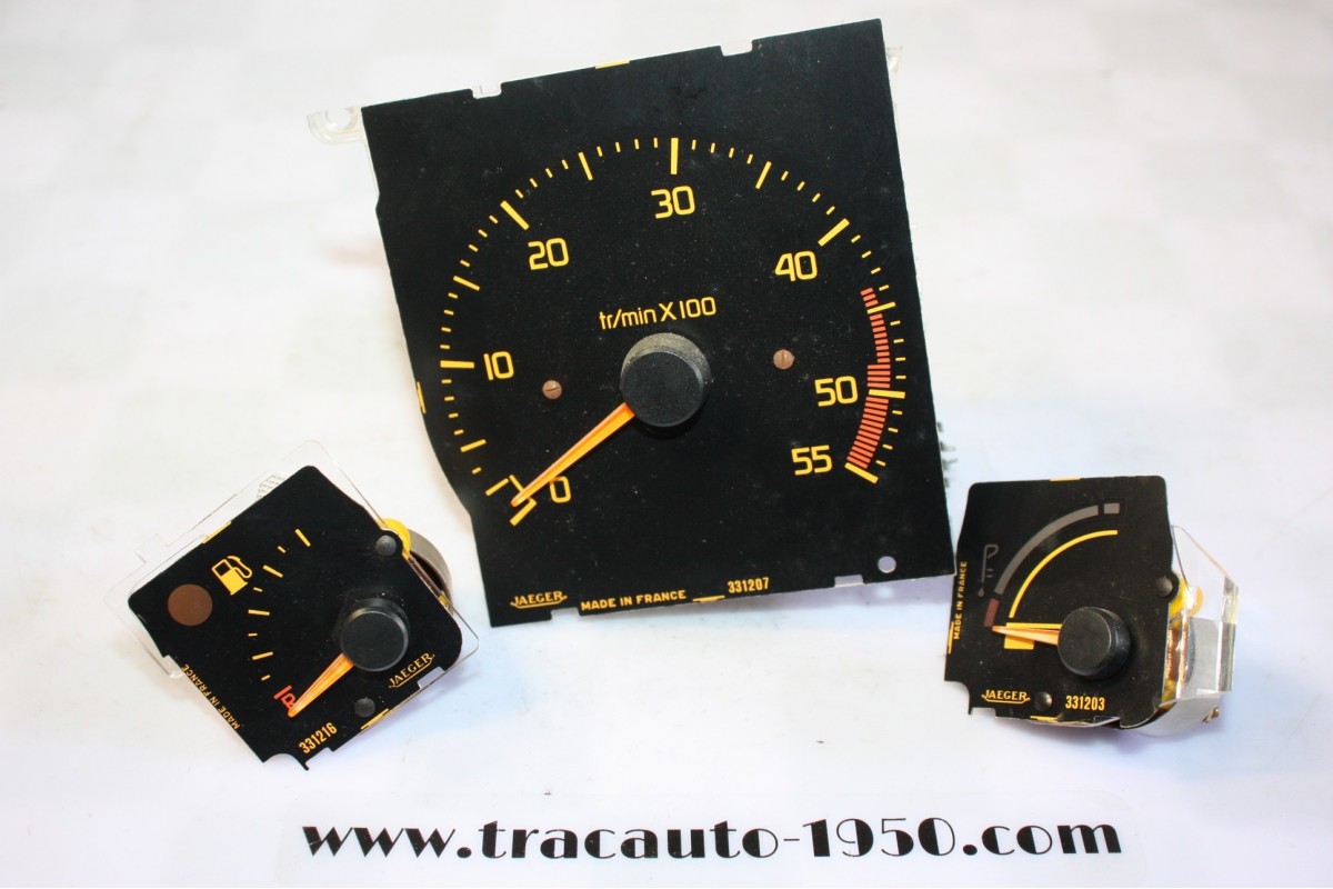 COMPTE-TOURS + RECEPTEUR ESSENCE/HUILE POUR BLOC COMPTEUR JAEGER...RENAULT R21 GTD