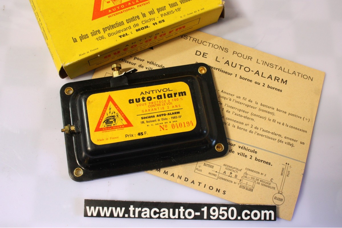 BOITIER ANTIVOL AUTO-ALARME...AUTOS ANCIENNES COLLECTIONS