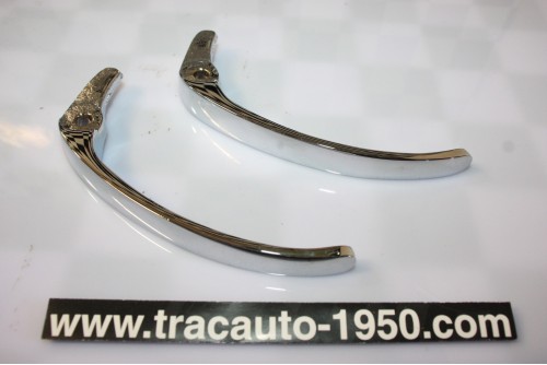 PAIRE DE POIGNEES DE PORTES EXTERIEURES AV/AR...RENAULT 4CV DAUPHINE