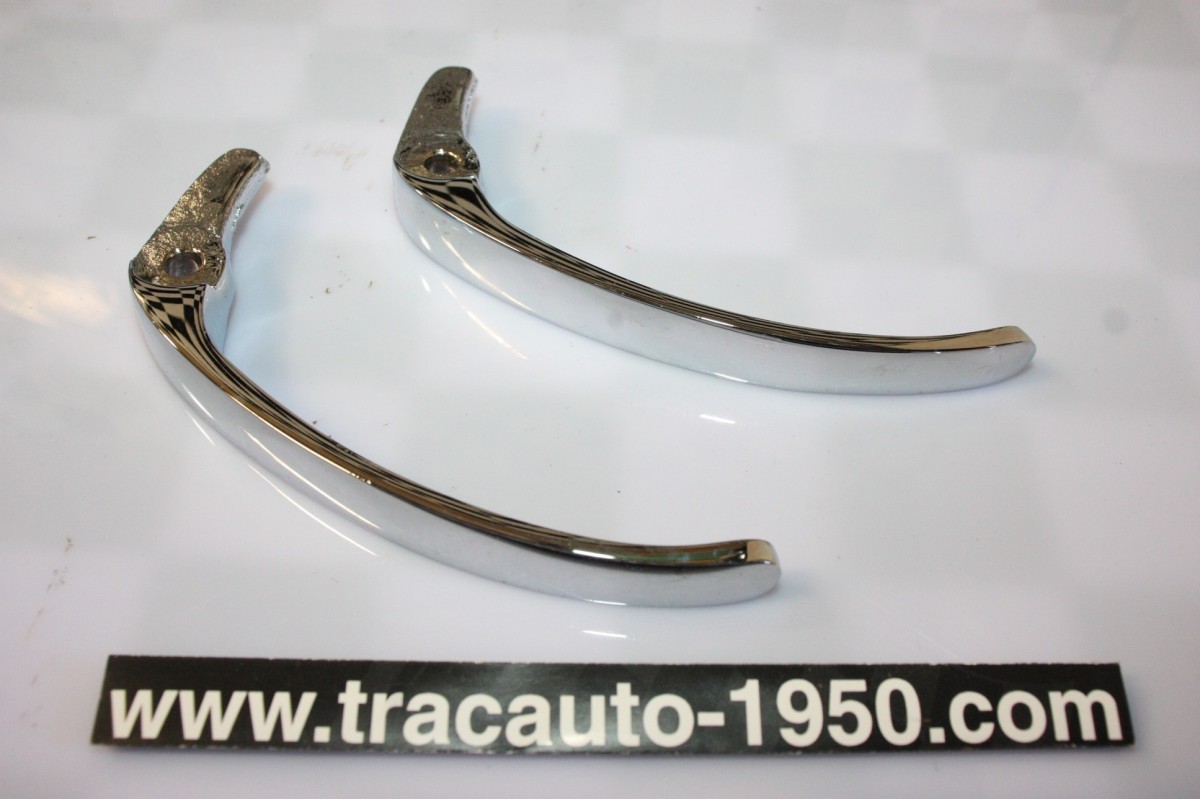 PAIRE DE POIGNEES DE PORTES EXTERIEURES AV/AR...RENAULT 4CV DAUPHINE