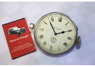 MONTRE DE BORD JAEGER 8 JOURS Ø/80mm...AUTOS ANCIENNES COLLECTIONS