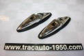 PAIRE DE CHARNIERES DE CAPOT OU COFFRE CHROMEES L/95MM...RENAULT 4CV DAUPHINE ALPINE