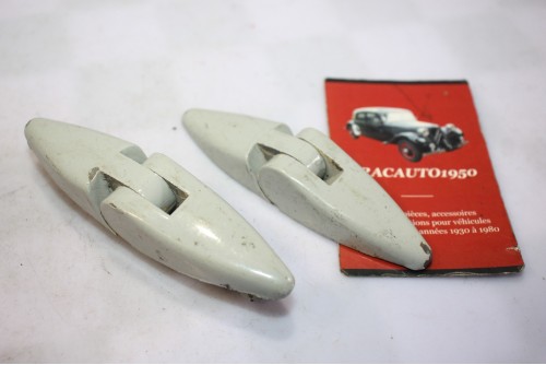 PAIRE DE CHARNIERES DE CAPOT OU COFFRE PEINTES L/95MM...RENAULT 4CV DAUPHINE ALPINE