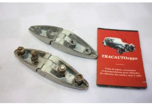 PAIRE DE CHARNIERES DE CAPOT OU COFFRE PEINTES L/95MM...RENAULT 4CV DAUPHINE ALPINE