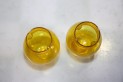 2 GLOBES EN VERRE DE PORTE AMPOULE H1 L/43mm...AUTOS ANCIENNES COLLECTION