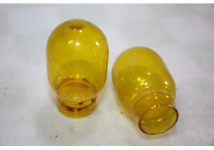 2 GLOBES EN VERRE DE PORTE AMPOULE H1 L/50mm...AUTOS ANCIENNES COLLECTION