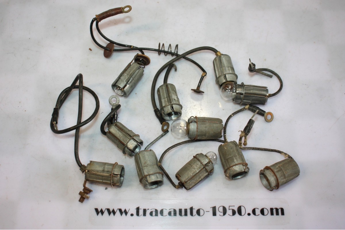 11 PORTES AMPOULES D'ECLAIRAGE DE COMPTEUR JAEGER...RENAULT 4CV DAUPHINE