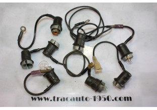 7 PORTES AMPOULES D'ECLAIRAGE DE COMPTEUR JAEGER...RENAULT DAUPHINE FLORIDE