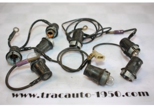 7 PORTES AMPOULES D'ECLAIRAGE DE COMPTEUR JAEGER...RENAULT DAUPHINE FLORIDE