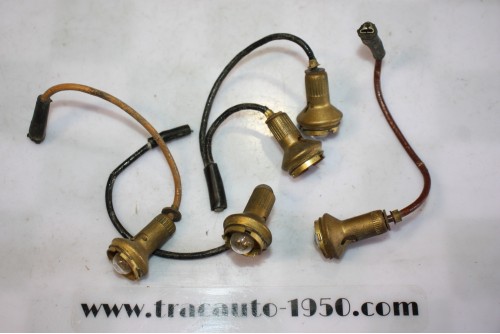 5 PORTES AMPOULES D'ECLAIRAGE DE COMPTEUR JAEGER...SIMCA RENAULT