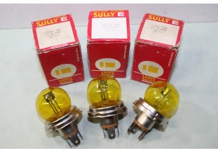 LOT DE 3 AMPOULES DE PHARES 6V SULLY 101...AUTOS ANCIENNES