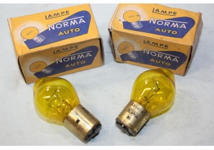 2 AMPOULES DE FEUX 6V 45W BA20S NORMA 1209...AUTOS ANCIENNES