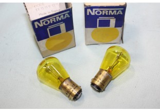 2 AMPOULES CODE/PHARE 6V 15/15W BA15D NORMA 2125...MOTOS VELOMOTEURS ANCIENS