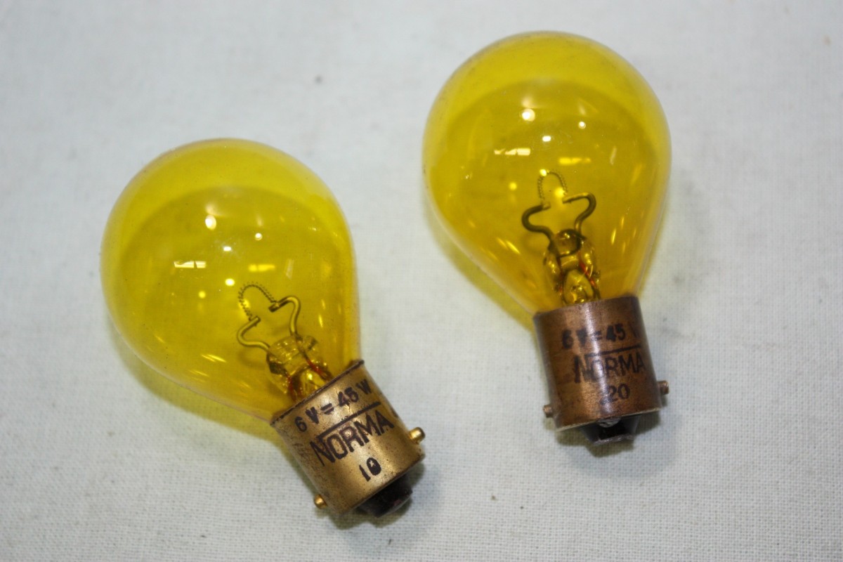 2 AMPOULES DE FEUX 6V 45W BA15S NORMA 1220...AUTOS ANCIENNES