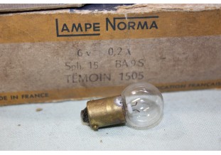LOT DE 7 AMPOULES TEMOINS 6V 0.2A BA9S NORMA 1505...AUTOS MOTOS ANCIENNES