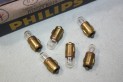 LOT DE 6 AMPOULES TEMOINS 6V 1.2W BA7S PHILIPS 6829...AUTOS MOTOS ANCIENNES