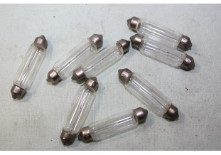 8 AMPOULES NAVETTES 6V 4W L/45mm...AUTOS MOTOS ANCIENNES
