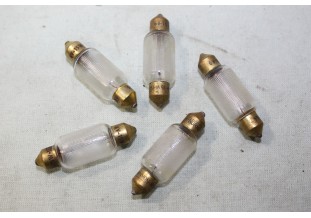 5 AMPOULES NAVETTES 6V 15W L/42 NORMA 1623...AUTOS MOTOS ANCIENNES