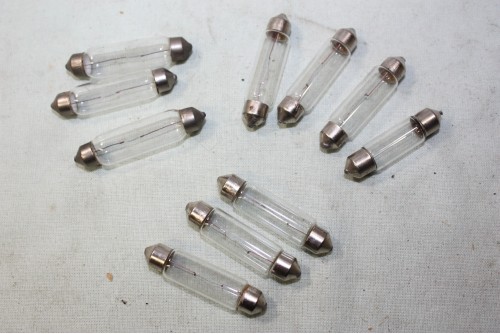 10 LAMPES NAVETTES 6V 4/5/10W  L/40MM...AUTOS MOTOS ANCIENNES